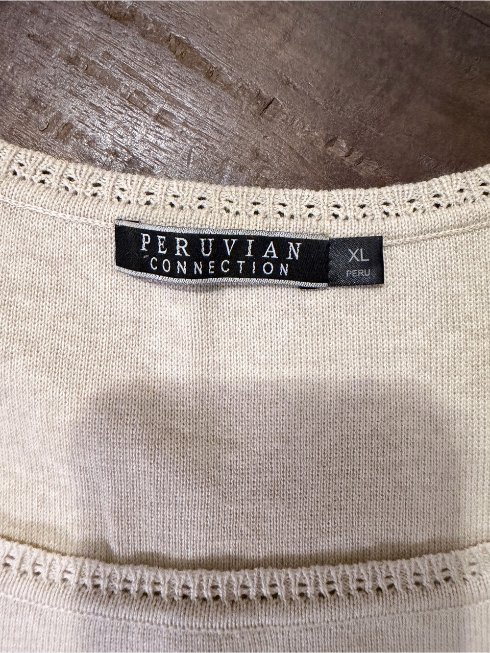 OUTFIT! Natural Flax Color Peruvian Connection Sweater Tank w/Briggs Linen Pant